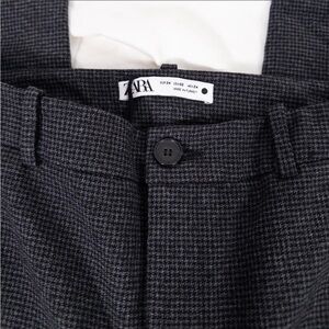 Zara Charcoal Houndstooth Trousers